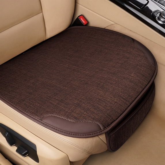 Four-Season Linen Car Seat Cushion, Comfortable Butt Pad, Breathable Fabric Universal Fit, Suitable for All Weather Conditions