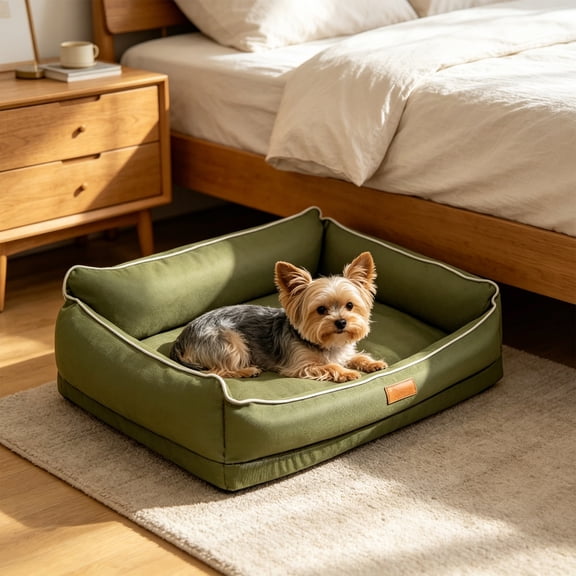 Four Season Pet Mat, Removable Washable Non Slip Structure, Portable Cooling Sleeping Pad for Indoor Outdoor Sofa and Floor Use, Suitable for Medium Large Dogs, 50x38cm