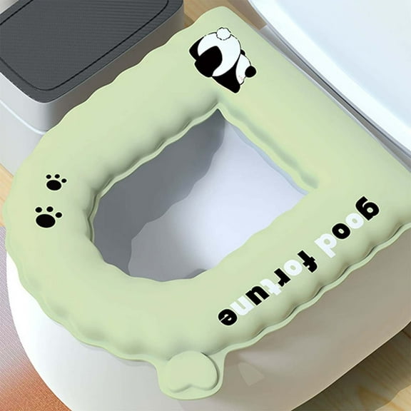 Four Season Toilet Seat Cushion, Toilet Seat With Warm And Washable Handle, Household Washable EVA Toilet Seat Cushion, High Elasticity to Fit for Round, U-Shaped And Rectangular Toilet Seats,40*38cm