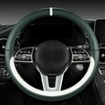 thumbnail image 1 of Four Season Universal Microfiber Leather Steering Wheel Cover,Washable Soft, Breathable and Comfortable to Touch, Protect Your Steering Wheel (Dark Green), 1 of 5