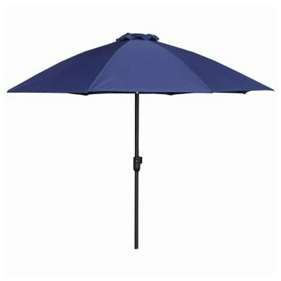Four Seasons Courtyard 9 Foot Crank Lift Auto Tilt Patio Umbrella, Navy