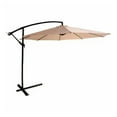 thumbnail image 1 of Four Seasons Courtyard 98" Beige Solid Print Triangle Cantilever Patio Umbrellas, Heavy Duty, 1 of 7