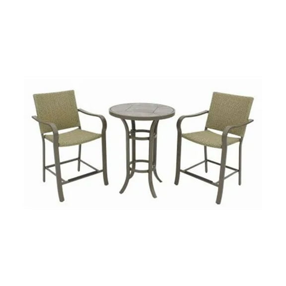 Four Seasons Courtyard Amalfi 3 Piece Balcony Height Outdoor Dining Set