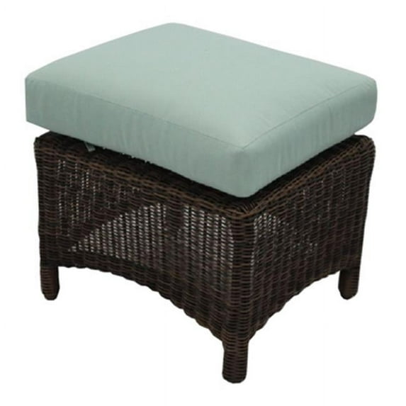 Four Seasons Courtyard BGH05508H60 Bermuda Ottoman, All-Weather Wicker, Steel Frame - Quantity 1