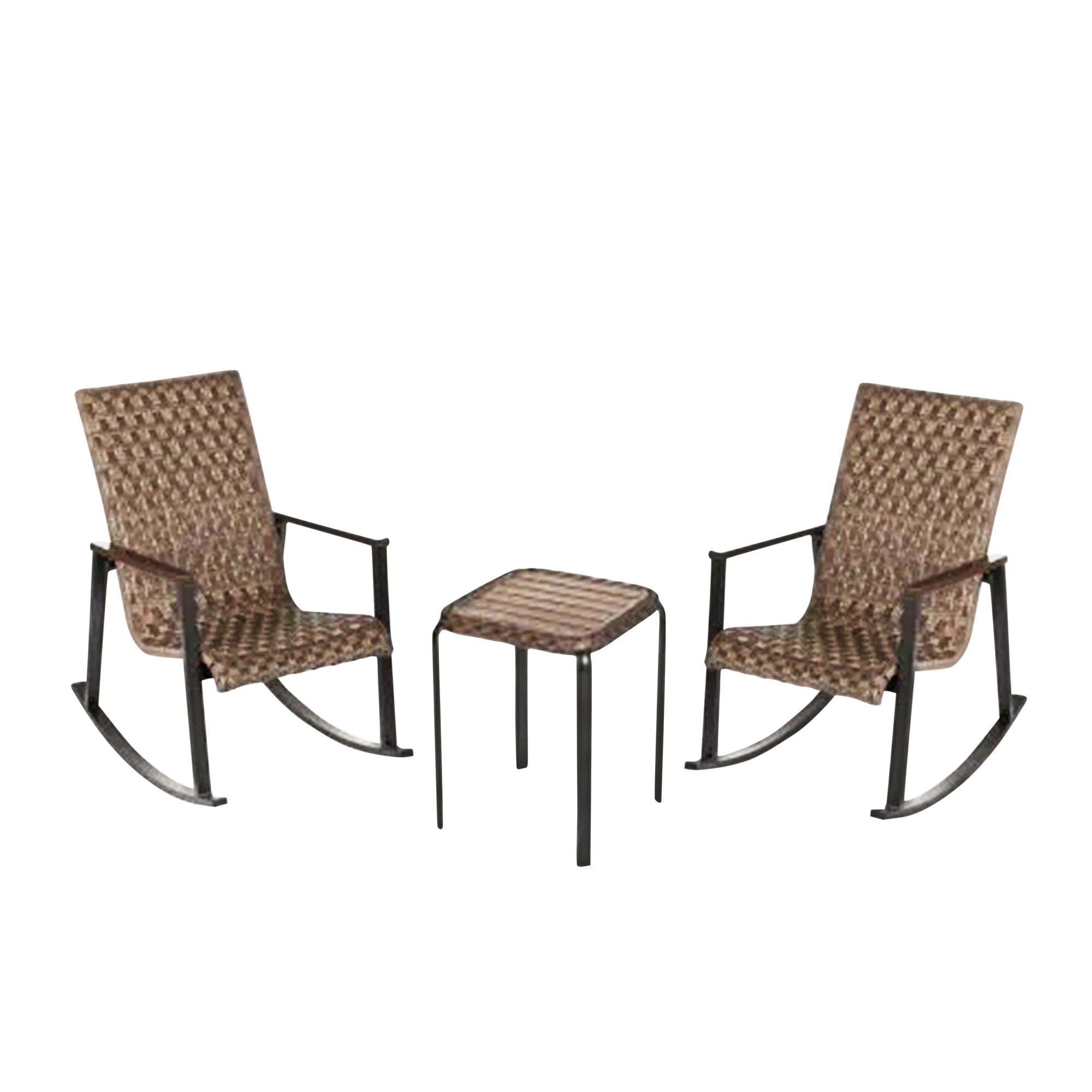 Four Seasons Courtyard Bayside 3 Piece All Weather Woven Wicker Chat Set - image 1 of 7
