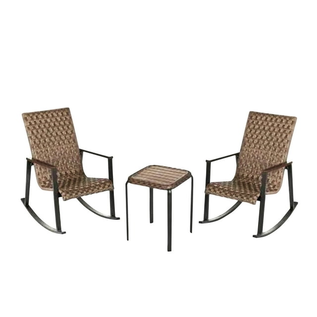 Four Seasons Courtyard Bayside 3 Piece All Weather Woven Wicker Chat Set
