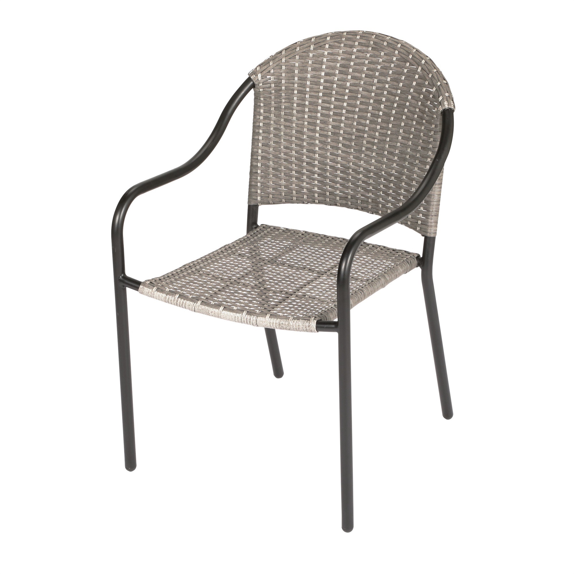 Four Seasons Courtyard Gray Marbella Wicker Stacking Chair - image 1 of 1