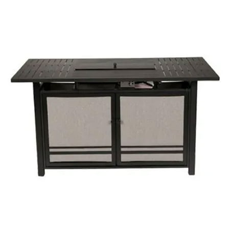 Four Seasons Courtyard Manhattan LP Gas Aluminum Fire Pit Table, Gray