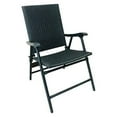 thumbnail image 1 of Four Seasons Courtyard NHT001 Marbella Woven Folding Chair, Brown - Quantity 4, 1 of 1