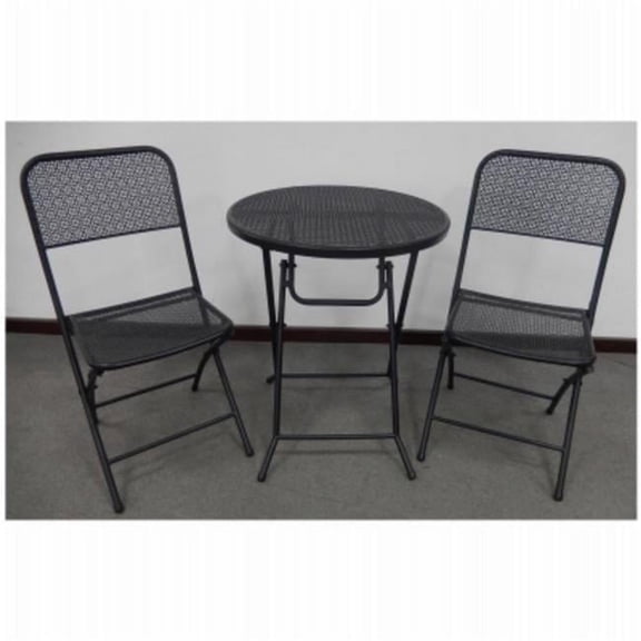 Four Seasons Courtyard, Padova Bistro Set, Black - 3 Piece