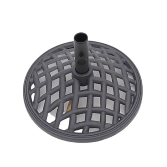 Four Seasons Courtyard Palermo 19” Round Cast Iron Umbrella Base, Gray