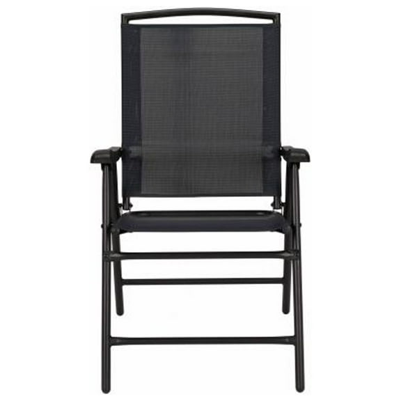 Four Seasons Courtyard RXTV-1921-FC-N Sunny Isles Steel Folding Chair, Sling Fabric, Navy - Quantity 4