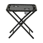 Four Seasons Courtyard RXTV-1921-FT-G Sunny Isles Folding Side Table for Zero Gravity Chair, 2 Cup Holders, - Quantity 3
