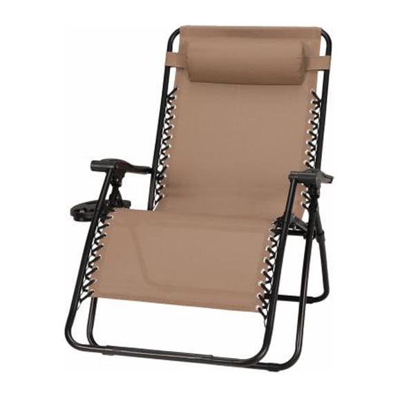 Four Seasons Courtyard RXTV-1921-XL-M Sunny Isles Zero Gravity Chair, Coated Steel Frame, Mocha, XL - Quantity 3
