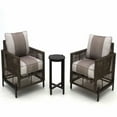 thumbnail image 1 of Four Seasons Courtyard Radde 3 Pc Woven Wicker Deep Seating Chat Set, Beige, 1 of 6
