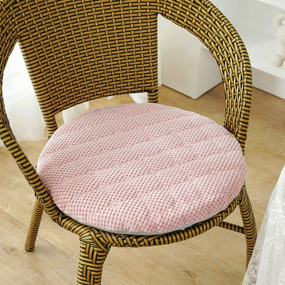 Four Seasons Memory Foam Round Sponge Chair Cushion, Thickened Washable Non-Slip Flock Seat Pad for Office, Home & Outdoor, 30cm