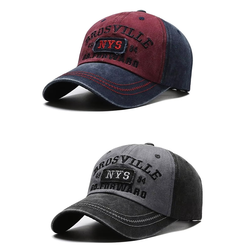 Four Seasons Men's Baseball Cap Casual Wash Embroidered Cap Curved Brim ...