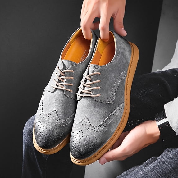 Four Seasons New Men's / Simple Versatile British Style / Fashion Business Flat Brogue Casual Shoes