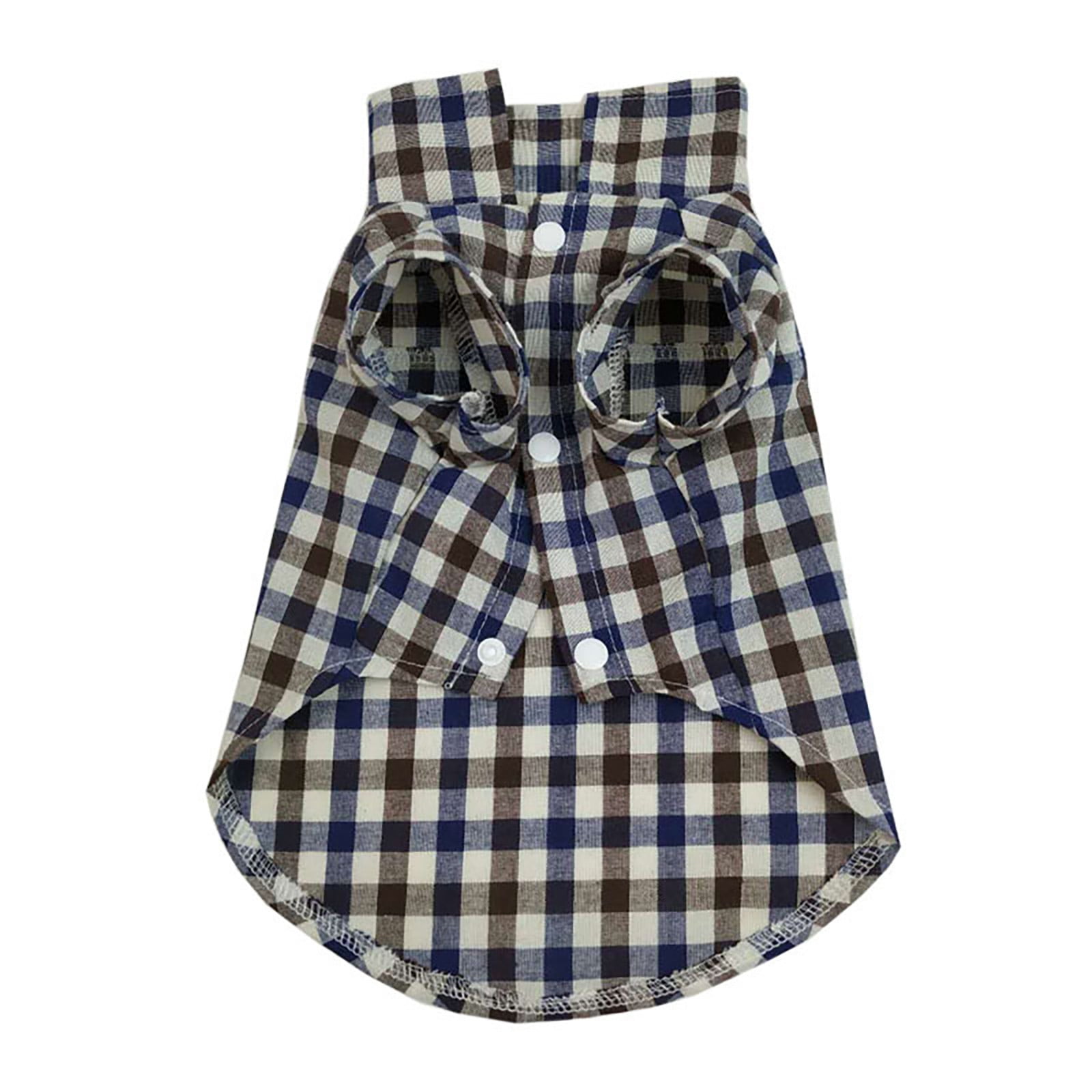 Four Seasons Pet Clothes Dog Plaid Shirt Teddy Small Dog Clothing
