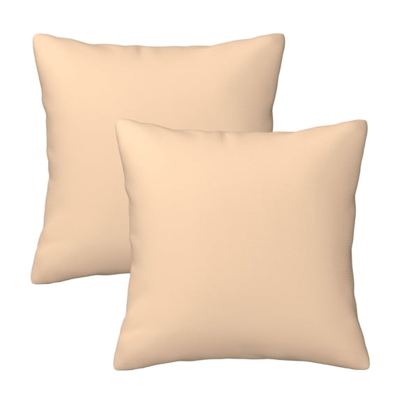 Four Seasons Pillow Cover 2 Sets Invisible Zipper Opening Design Does Not Include Pillow Core Soft And Comfortable Peach 16"X16"