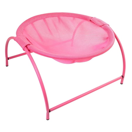 Four Seasons Round Hammock Breathable Sturdy Pet Furniutre Removable Pet Cot Pet Cat Chair Cat Hammock for Pet Sleeping Pink