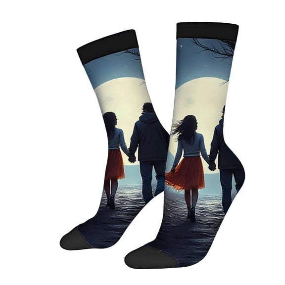 Four Seasons Unisex Trendy Socks - 2 Pairs of Mixed Color Patterns Perfect for Every Season Stylish and Comfortable