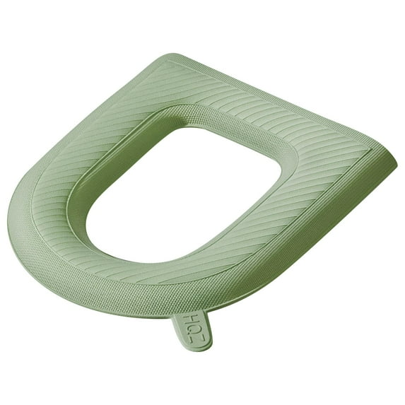 Four Seasons Universal EVA High Foam Toilet Seat Waterproof Wash-free Toilet Seat Cushion(15"×15.7",Green)