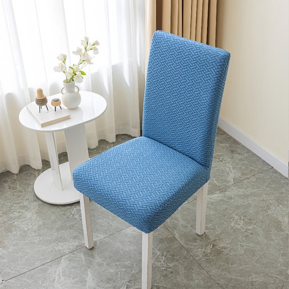 Four Seasons Universal Elastic Dining Chair Cover, All-Inclusive, Dirt Proof, Breathable Polyester, Fits 16-21" Chairs, Beige/Blue/Green