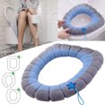 thumbnail image 1 of Four Seasons Universal With Handle Toilet Mat Bathroom Soft Toilet Cover Pad Thickened Warm Washable Stretch Easy To Install Cushion Cover The Cushion,As Shows B,Fiber, 1 of 8