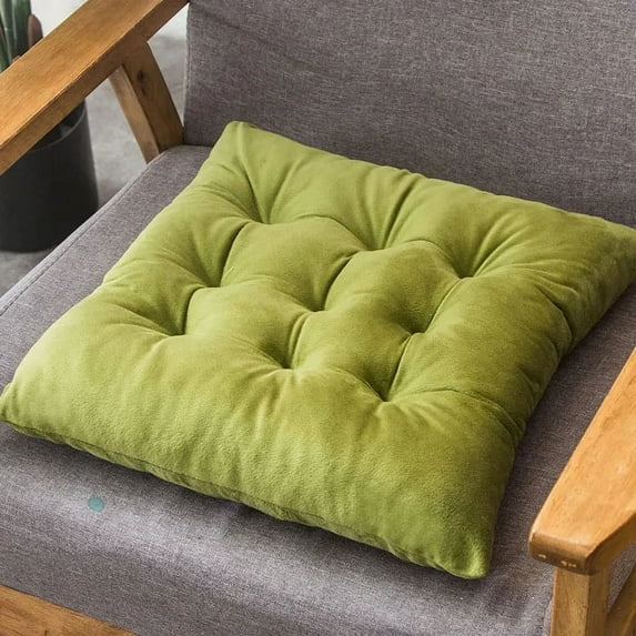 Four Seasons Universal Seat Cushion Crystal Velvet Thickened Cushion Solid Color Office Chair Mats 40x40CM Square Cushion (color 1,40x40cm)