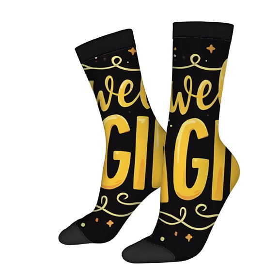 Four Seasons Universal Socks (2 Pairs) - Festive Mixed Color Unisex Trendy Socks with Swirls & Decorative Elements Perfect for Any Occasion