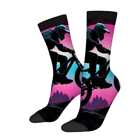 Four Seasons Universal Socks (2 Pairs) - Trendy Unisex Socks with Vibrant Patterns Perfect for Adventure Lovers