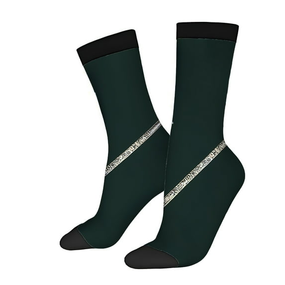 Four Seasons Universal Socks (2 Pairs) - Unisex Trendy Mixed Color Socks with Ancient Hieroglyph Pattern and Decorative Ankle B Perfect for All Seasons