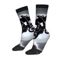 thumbnail image 1 of Four Seasons Universal Socks (2 Pairs) - Unisex Trendy Mixed Color Socks with Dynamic Motorbike Jump Design Action - Packed Style, 1 of 5