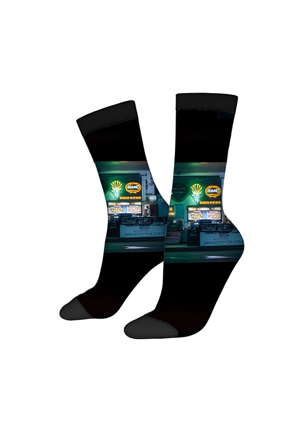 Four Seasons Universal Socks (2 Pairs) - Unisex Trendy Mixed Color Socks with Retro ' MONEY ' Design - Fun and Stylish for All Occasions