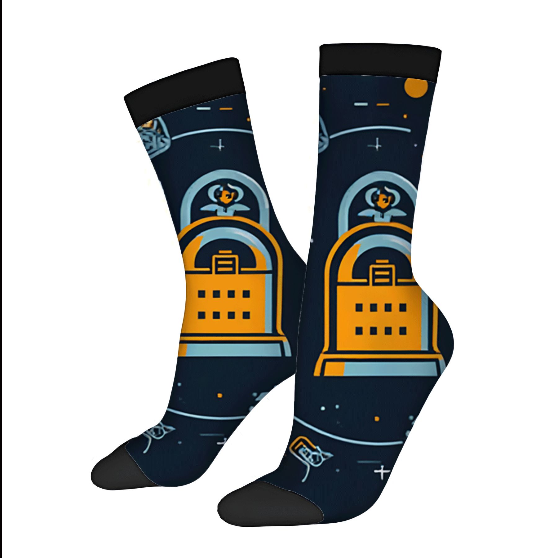Four Seasons Universal Socks - 2 Pairs Unisex Trendy Socks with Dark ...