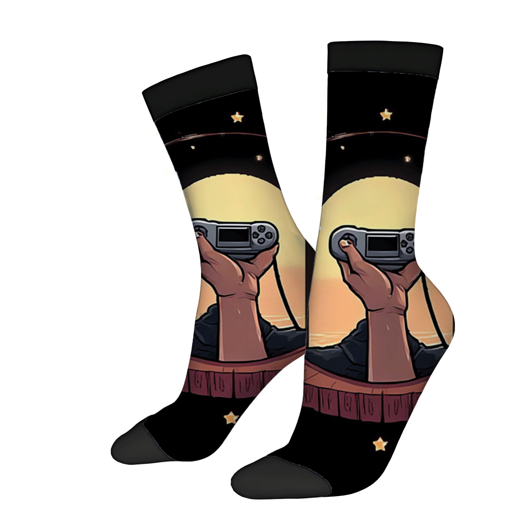 Four Seasons Universal Socks - 2 Pairs Unisex Trendy Socks with Retro ...