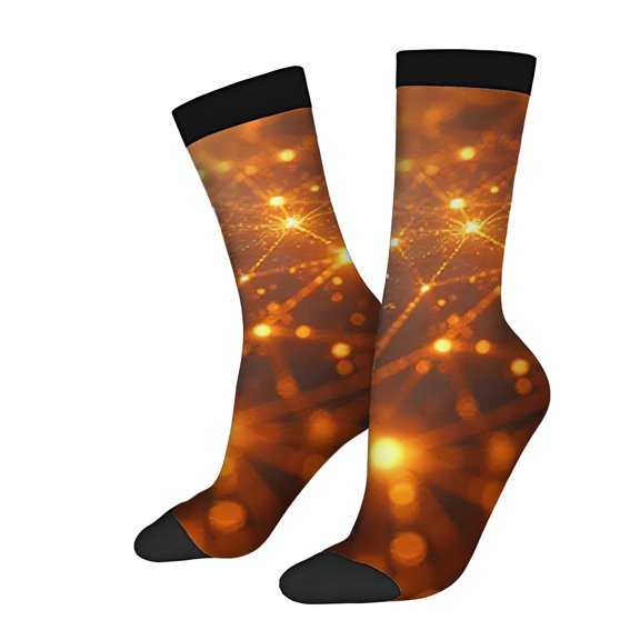 Four Seasons Universal Socks (2 Pairs) - Vibrant Abstract Design with Glowing Pattern Unisex Trendy Mixed Color Socks Perfect for Any Season