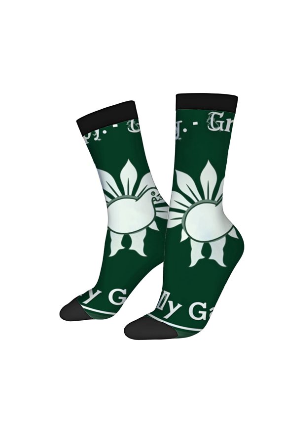 Four Seasons Universal Socks - 2 Pairs of Trendy Unisex Socks with Vibrant Sun Design Mixed Colors Black Toe Caps & Cuffs