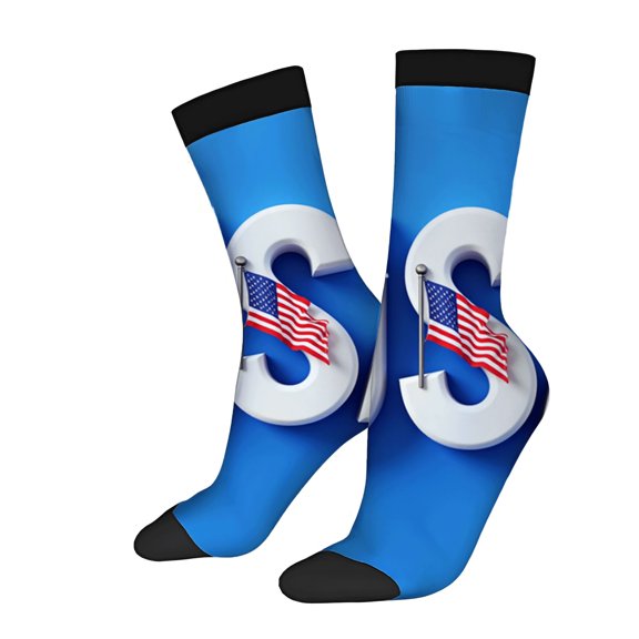 Four Seasons Universal Socks - 2 Pairs of Unisex Trendy Socks with Bold Patterns Featuring Mixed Colors and Stylish Designs