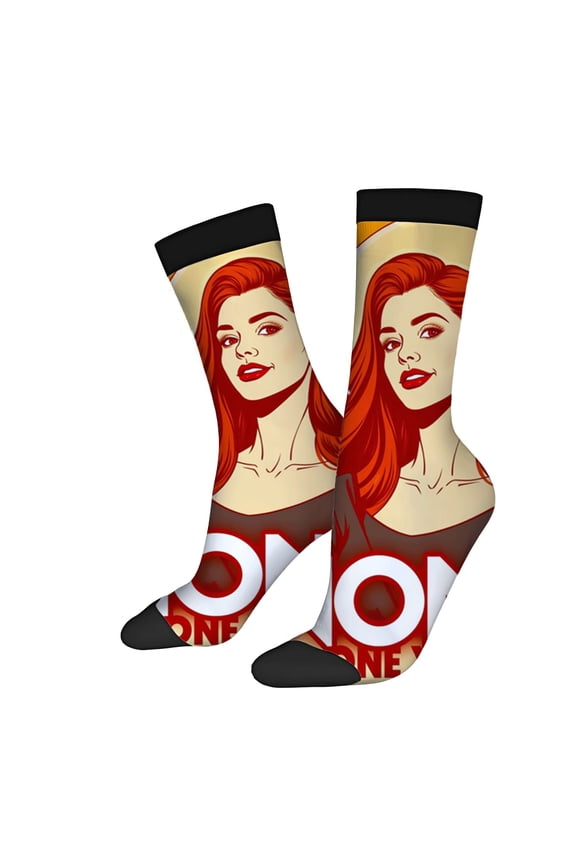 Four Seasons Universal Socks - 2 Pairs of Unisex Trendy Socks with Bold Retro Pop Art Design Vibrant Colors & Eye-Catching Patterns