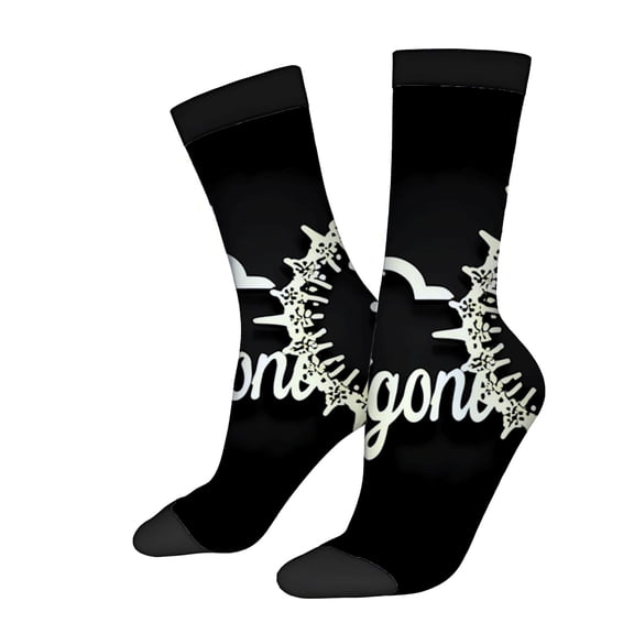 Four Seasons Universal Socks - 2 Pairs of Unisex Trendy Socks with Crown Design and ' Gonor ' in Cursive Stylish Mixed Colors