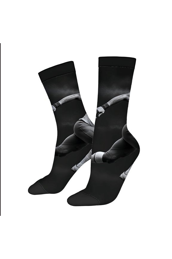 Four Seasons Universal Socks - 2 Pairs of Unisex Trendy Socks with Dynamic Monochrome Motion Design Perfect for Active Lifestyles