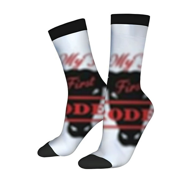 Four Seasons Universal Socks - 2 Pairs of Unisex Trendy Socks with Mixed Colors & Fun Coding Pattern Perfect for All Seasons