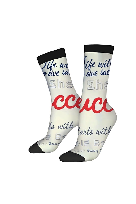 Four Seasons Universal Socks - 2 Pairs of Unisex Trendy Socks with Playful Motivational Quote Design in Mixed Colors