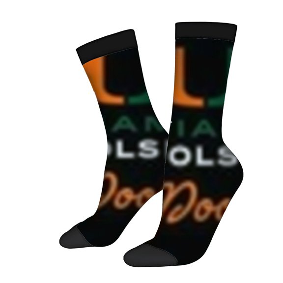 Four Seasons Universal Socks - 2 Pairs of Unisex Trendy Socks with Vibrant Patterns Black Background Colorful Text Perfect for Any Occasion