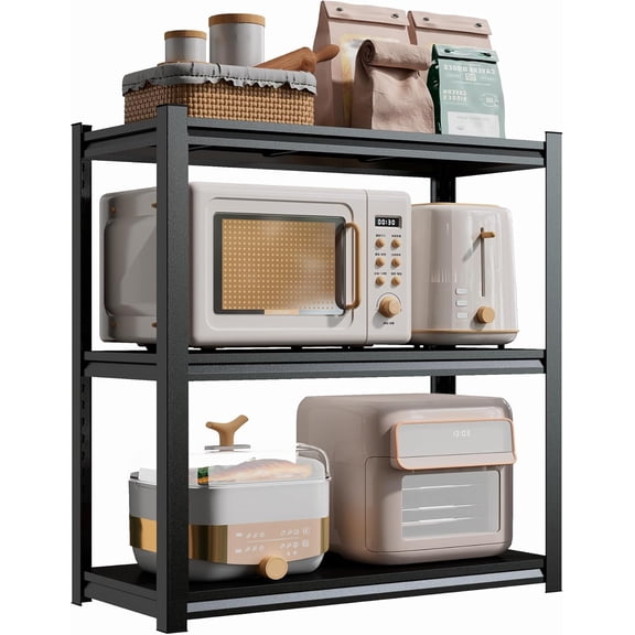 Four Shelf Commercial Kitchen Heavy Duty Storage Rack 62.99 x 35.43 x 15.75 inches Rust and Oil Resistant Shelving System 500Lbs per Shelf Professional Grade Storage Solutions Kitchen Garage Black