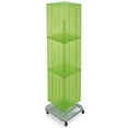 thumbnail image 1 of Four-Sided Pegboard Tower Floor Display on Revolving Wheeled Base. Spinner Rack Stand. Panel Size: 14"W x 60"H, 1 of 5