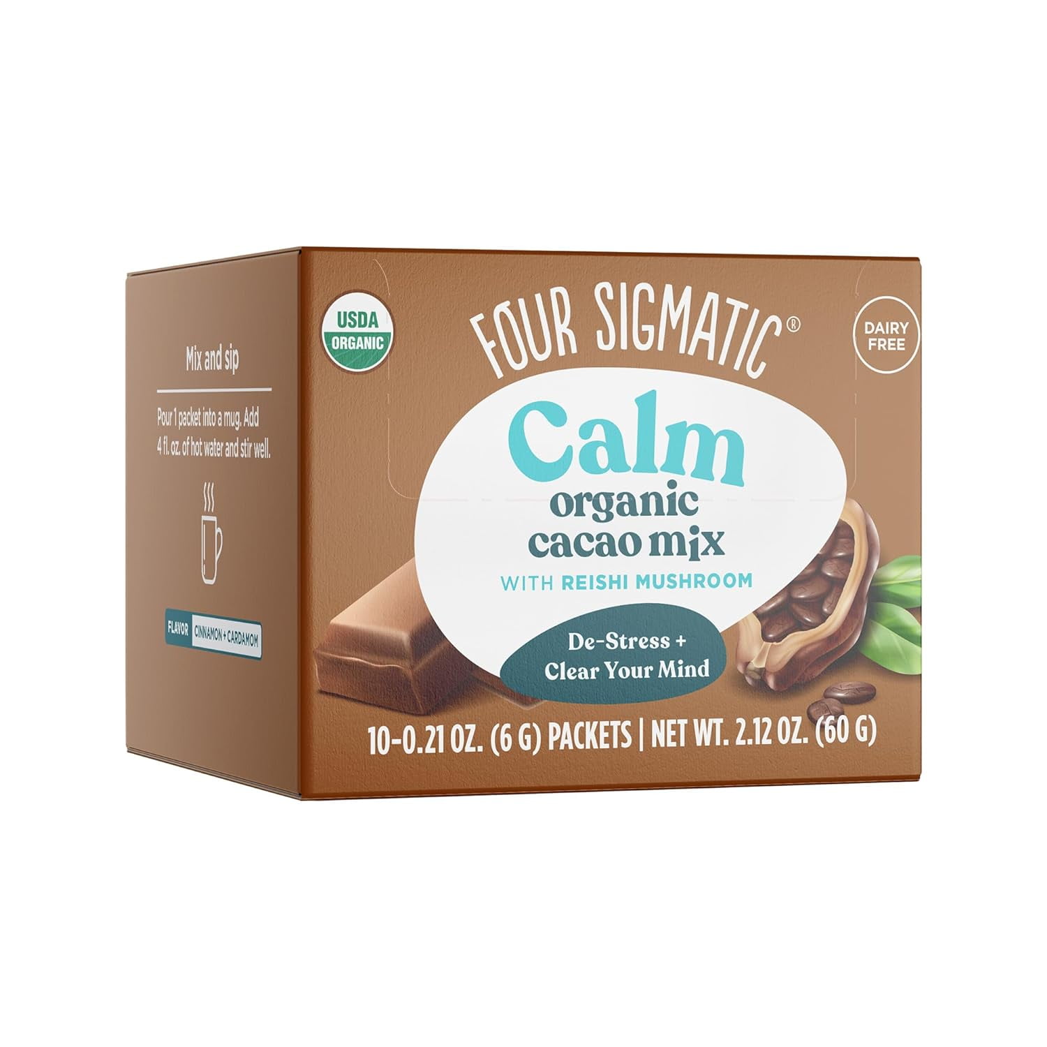 Four Sigmatic Calm Mushroom Cacao Mix Organic Instant Cacao with