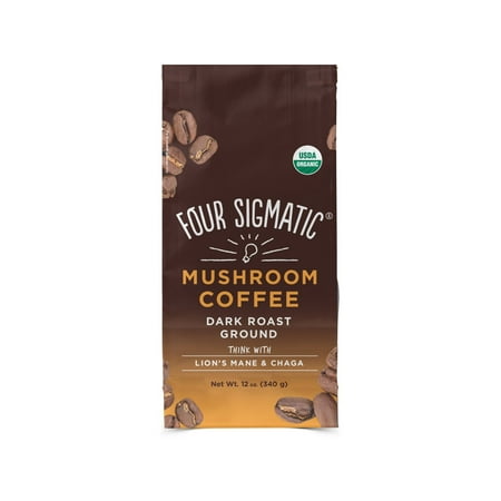 Four Sigmatic Mushroom Coffee Mix, Dark Roast, 12 Ounce Bag